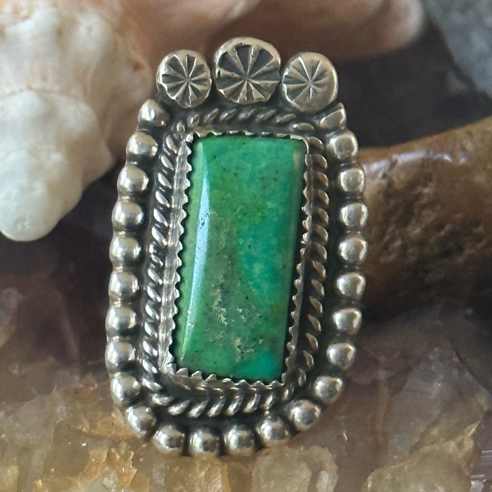 Turquoise Native Made 925 Solid Sterling Silver R… - image 5
